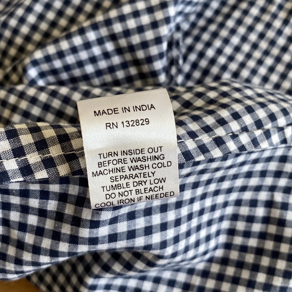 L’Academie Lucie Noir Gingham Top Size Large Western Chic Country Cowgirl - Picture 8 of 8